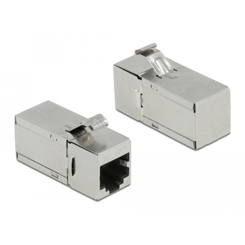 Keystone Modul RJ45 Buchse zu RJ45 Buchse Cat.6A 90° gewinkelt