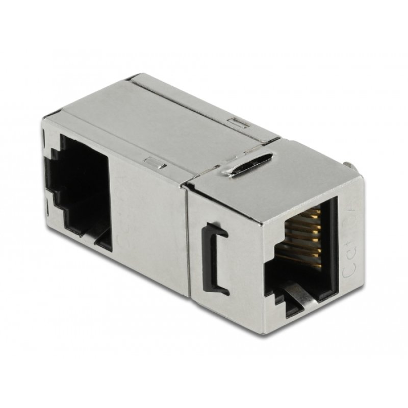Keystone Modul RJ45 Buchse zu RJ45 Buchse Cat.6A 90° gewinkelt