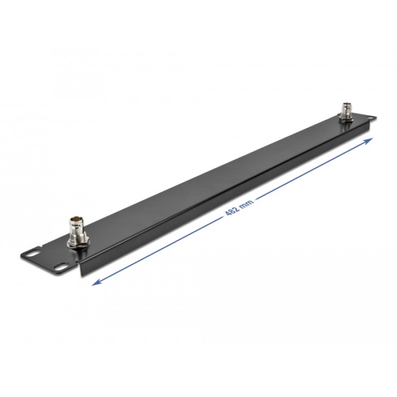 DeLOCK 19″ Panel with 2 x BNC jack 1U black