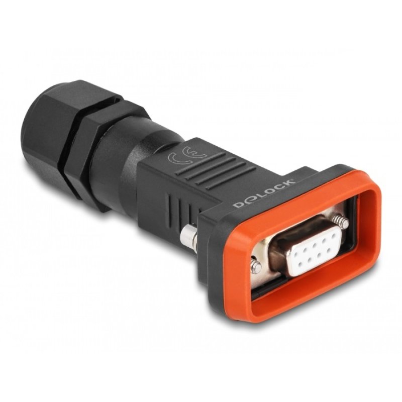 DeLOCK D-Sub 9 pin female with housing IP67 waterproof