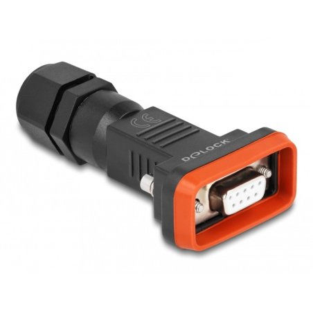 DeLOCK D-Sub 9 pin female with housing IP67 waterproof