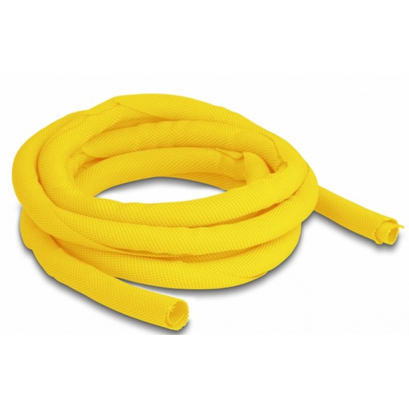 DeLOCK Manchon tissé, auto-fermant, résistant à la chaleur 2 m x 10 mm, jaune