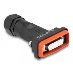 DeLOCK D-Sub HD 26 pin female with housing IP67 waterproof