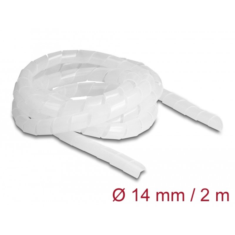 DeLOCK Gaine flexible spiralée 2 m x 14 mm, transparent