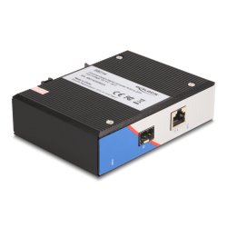 DeLOCK Convertisseur industriel Gigabit de média RJ45 à SFP pour rail DIN