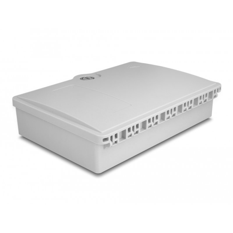DeLOCK Boitier de distribution de fibre optique pour l’intérieur et extérieur, étanche IP55, verrouillable, 6