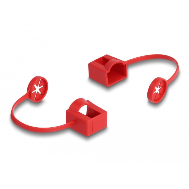 Staubschutz für RJ45 Stecker mit Befestigungsclip 50er Set farbig