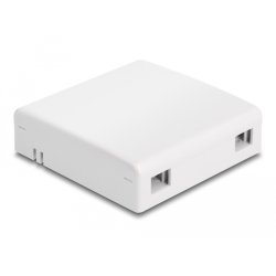 LWL Anschlussdose zur Wandmontage für 2 x SC Simplex oder LC Duplex weiß