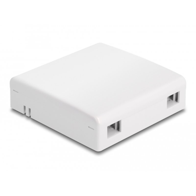 LWL Anschlussdose zur Wandmontage für 2 x SC Simplex oder LC Duplex weiß