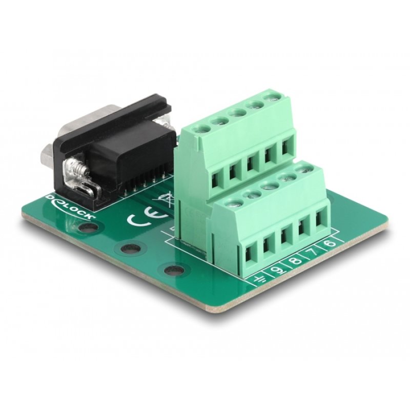 D-Sub 9 Pin Stecker zu Terminalblock für Hutschiene