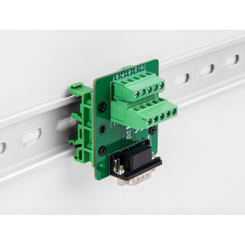 D-Sub 9 Pin Stecker zu Terminalblock für Hutschiene