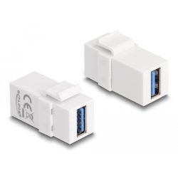 Keystone Modul USB 5 Gbps A Buchse zu USB 5 Gbps A Buchse weiß (1:1)