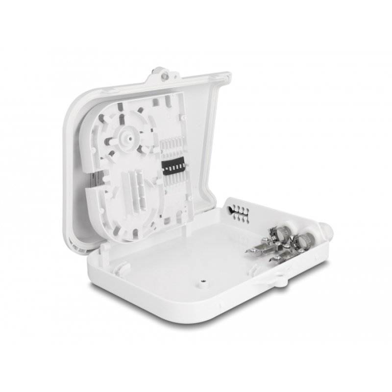 DeLOCK Boitier de distribution de fibre optique pour l’intérieur et l’extérieur, étanche IP65, verrouillable, 8