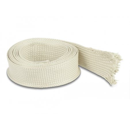 DeLOCK Braided Sleeve made of nomex fibers 2 m x 25 mm white