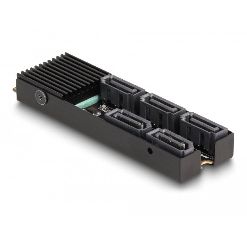 Konverter M.2 2280 Key B M Stecker zu 5 x SATA mit Kühlkörper