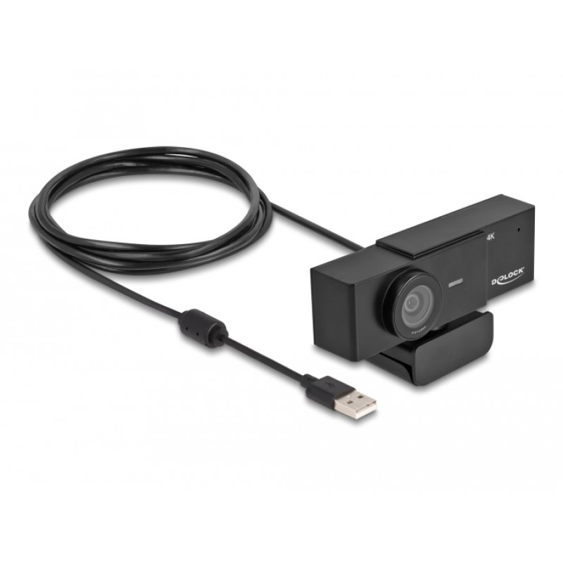 USB UHD Webcam mit Mikrofon 4K 30 Hz 110° Blickwinkel und Stativ