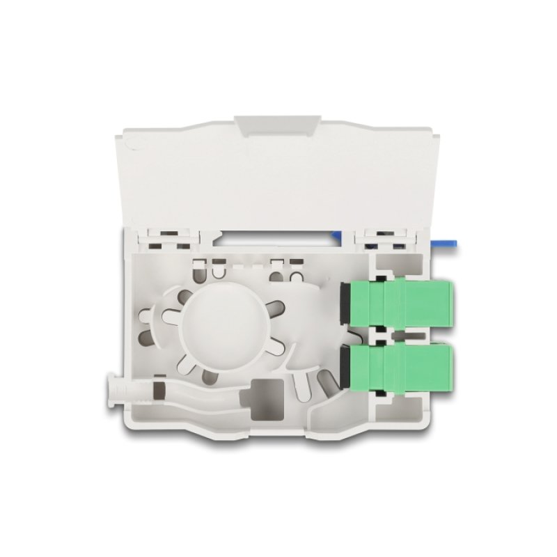 DeLOCK Optical Fiber Connection Box for DIN rail with splice holder and 4 x SC Simplex coupler