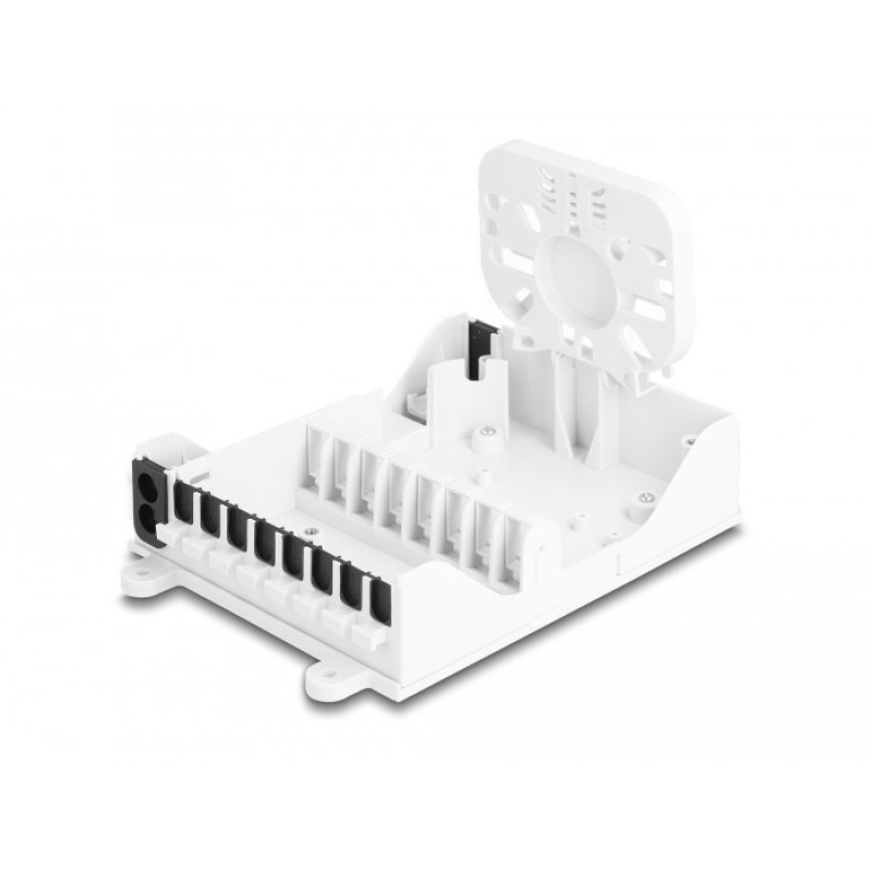 DeLOCK Fiber Optic Distribution Box FTTH indoor for wall mounting 8 port white