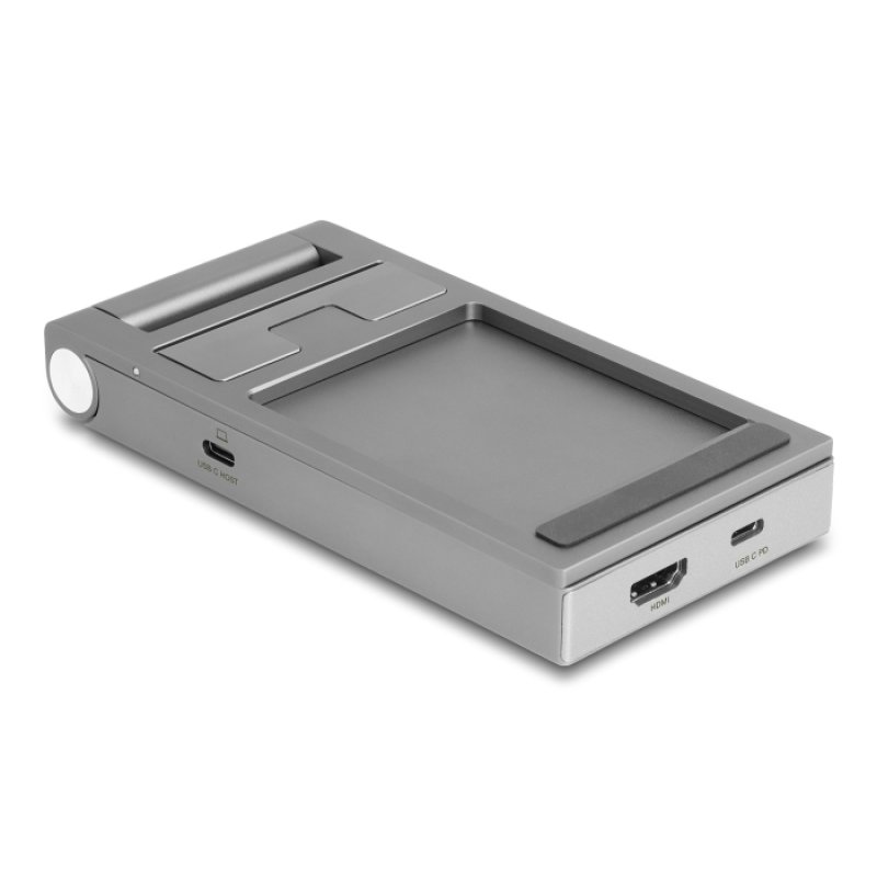 Tablet und Notebook Dockingstation 4K mit integrierter Halterung - HDMI / USB / Hub / SD / Micro SD / PD 3.0 - klappbar