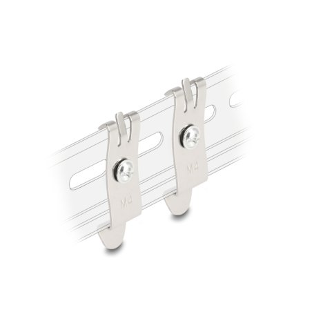 DeLOCK Support de panneau de distribution de bureau pour rail DIN, 2 vis de fixation M4
