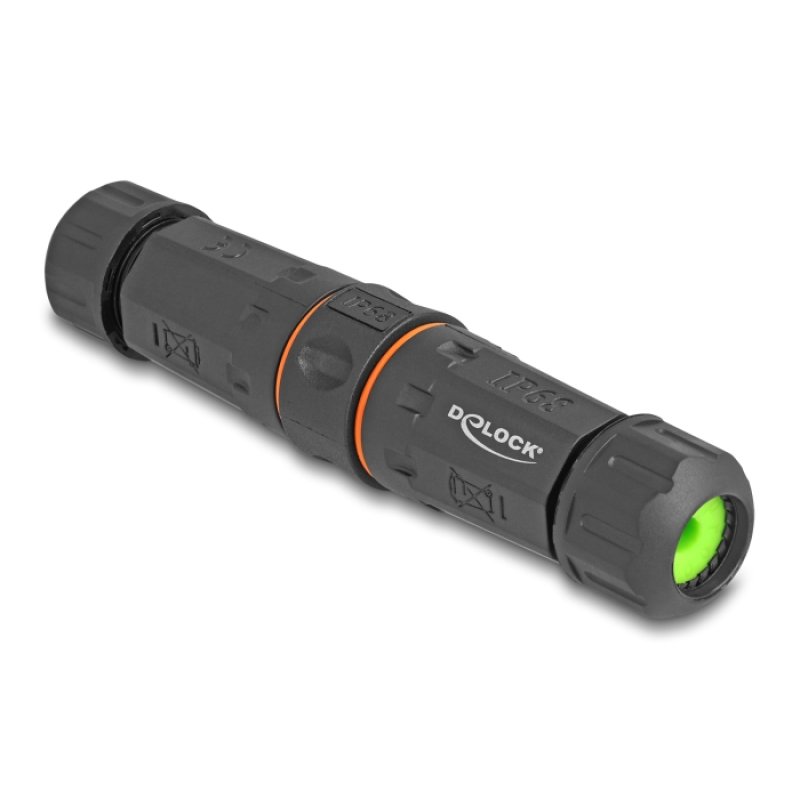 Kabelverbinder RJ45 Buchse zu RJ45 Buchse Cat.6A mit M20 Gewinde und zwei Dichtungen für Slim Kabel IP68 staub- und