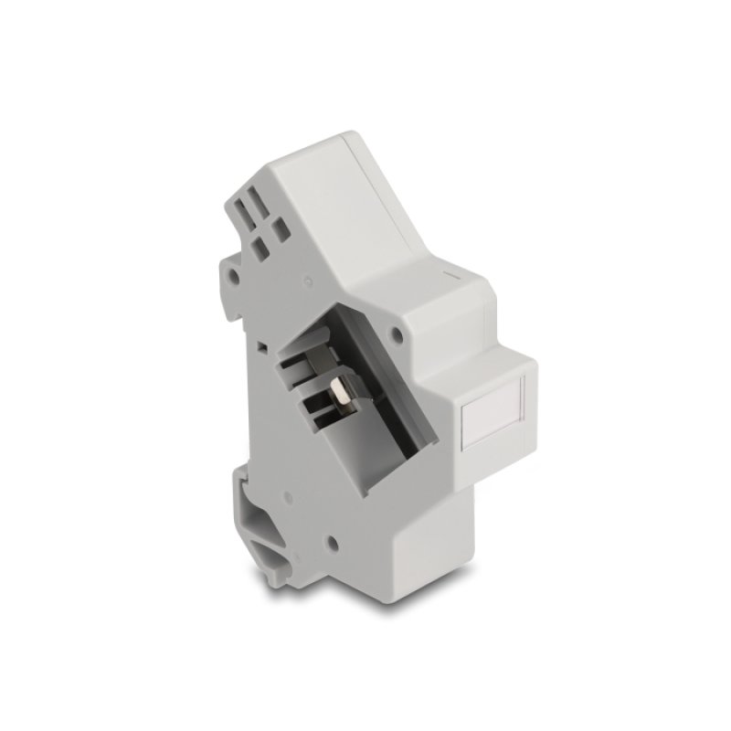 DeLOCK Keystone Holder for DIN rail with grounding grey