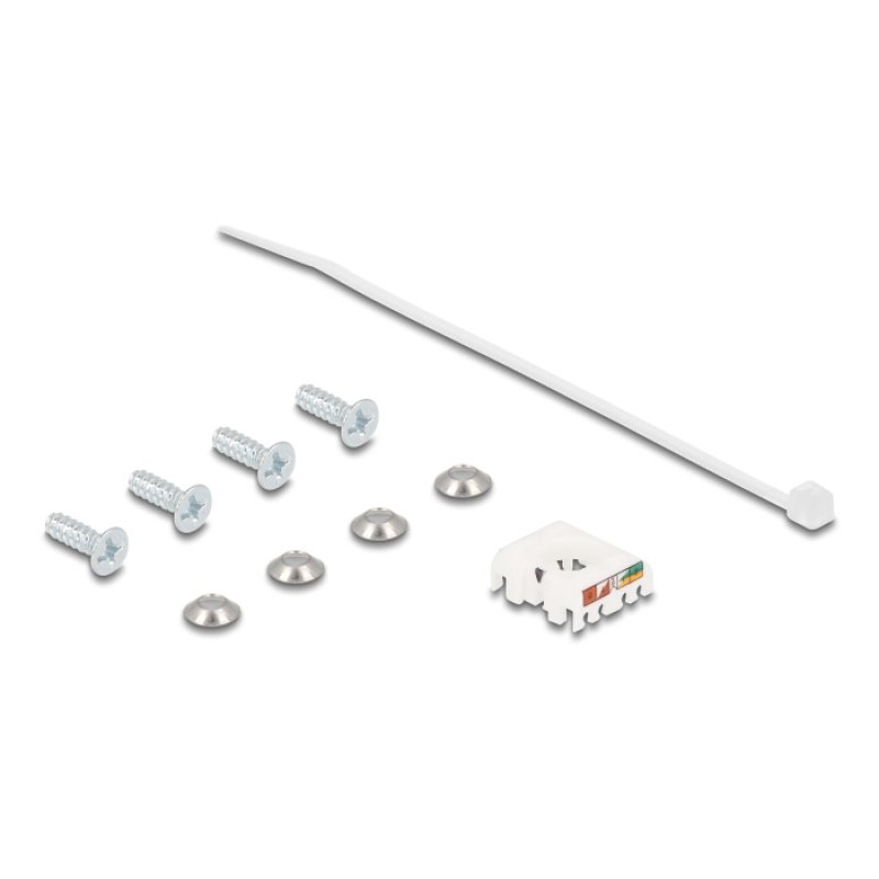 D-Typ RJ45 Einbaubuchse mit LSA Anschluss Cat.6A STP mit Schutzkappe IP66 staub- und wasserdicht