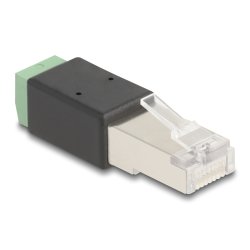DeLOCK RJ45 mâle à adaptateur de bornier, 2 broches