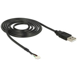 DeLOCK 1.5m, USB2.0-A/5p câble USB 1,5 m USB A Noir