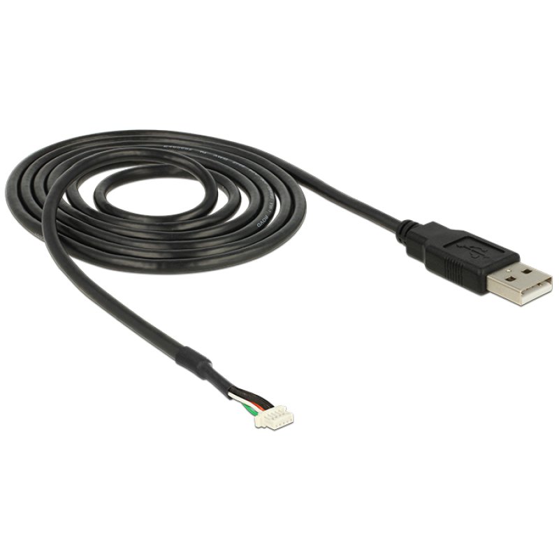 DeLOCK 1.5m, USB2.0-A/5p câble USB 1,5 m USB A Noir