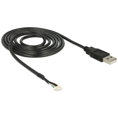 DeLOCK 1.5m, USB2.0-A/5p câble USB 1,5 m USB A Noir
