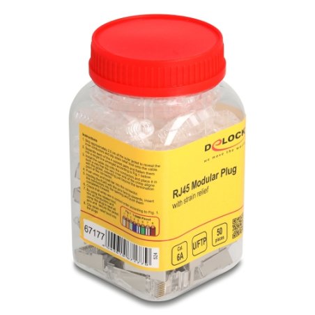 DeLOCK 67177 wire connector RJ45 Silver, Transparent