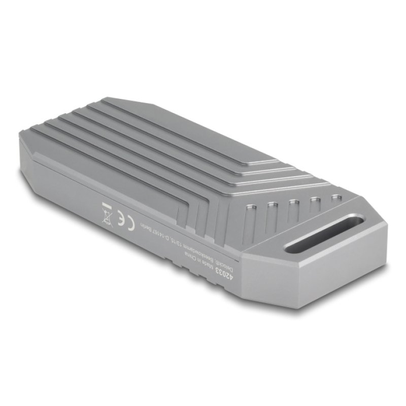 DeLOCK 42033 storage drive enclosure SSD enclosure Grey M.2