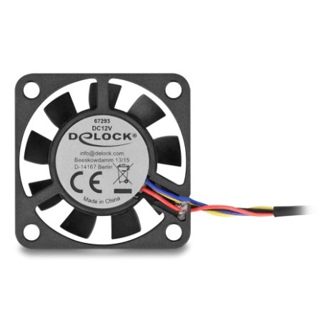 Axiallüfter 12 V DC, 40 x 40 x 10 mm schwarz