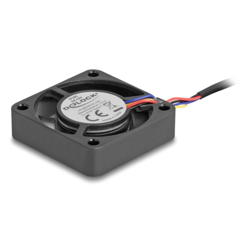 DeLOCK 67293 computer cooling system Computer case Fan 4 cm Black 1 pc(s)