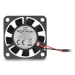 DeLOCK 67286 computer cooling system Computer case Fan 4 cm Black 1 pc(s)