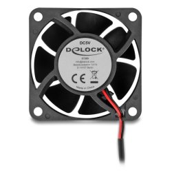 Axiallüfter 5 V DC, 60 x 60 x 25 mm schwarz