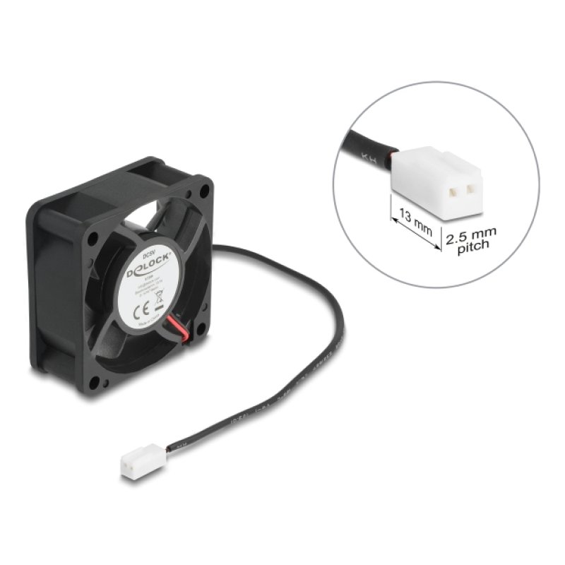 DeLOCK 67289 système de refroidissement d’ordinateur Boitier PC Ventilateur 6 cm Noir 1 pièce(s)