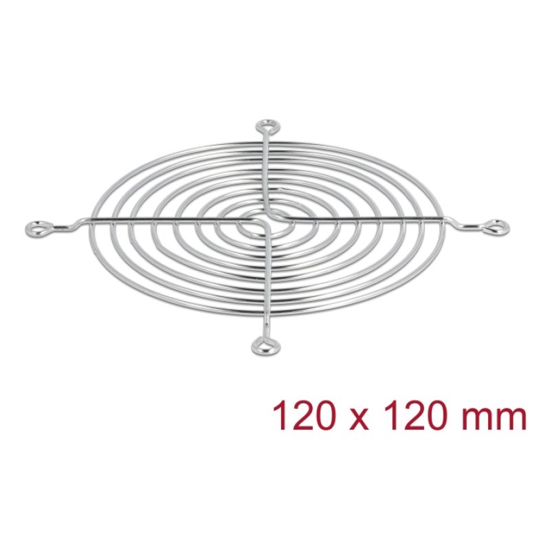 Lüftergitter 120 x 120 mm silber