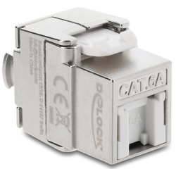 Keystone Modul RJ45 Buchse zu LSA Cat.6A geschirmt werkzeugfrei mit Staubschutzklappe