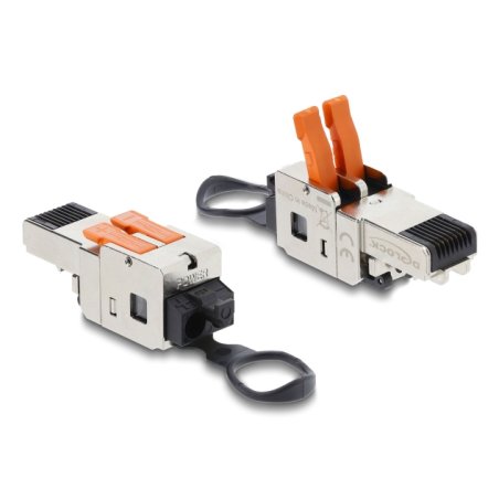 RJ45 Stecker mit Klemmverschluss 2 Pin /- werkzeugfrei - composite power connector