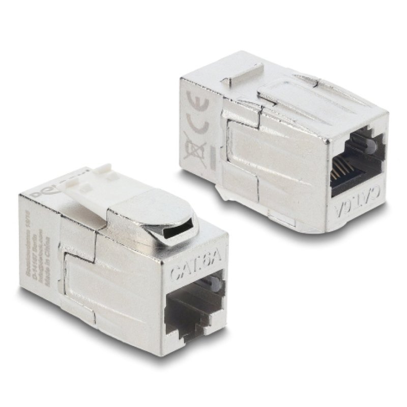 DeLOCK Keystone Module coupler RJ45 jack to RJ45 jack Cat.6A shielded