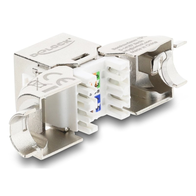 Keystone Modul RJ45 Buchse zu LSA Cat.6A werkzeugfrei 45° winkelbar geschirmt