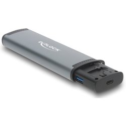 DeLOCK 91018 lecteur de carte mémoire USB 3.2 Gen 1 (3.1 Gen 1) Type-A/Type-C Noir, Gris