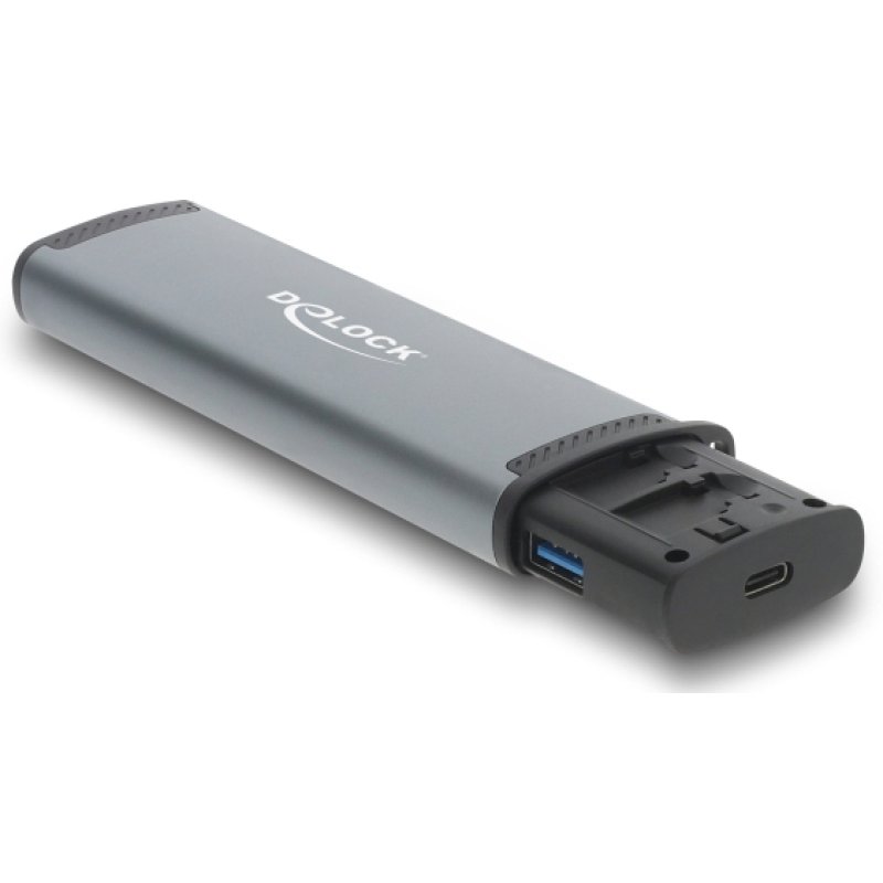 DeLOCK USB 5 Gbps Card Reader with SD and Micro SD slot and Memory card storage compartments