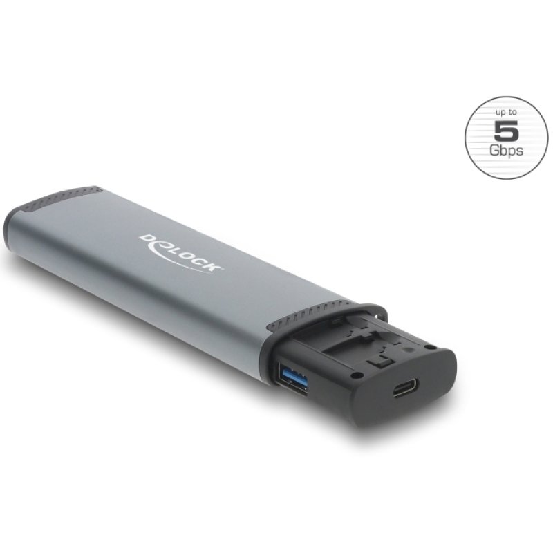 USB 5 Gbps Kartenleser mit SD und Micro SD Slot und Aufbewahrungsfächern für Speicherkarten