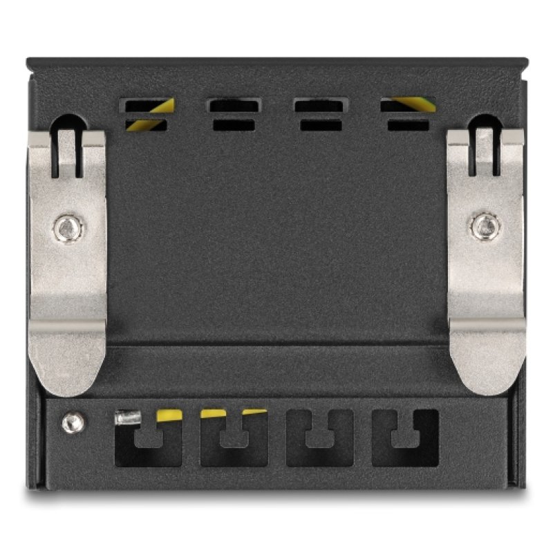 DeLOCK Blank Panel 4 port for Keystone RJ-modules black - for mounting on a table, wall or DIN rail
