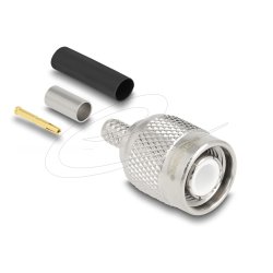 TNC Stecker zum Crimpen LMR 200 mit passendem Schrumpfschlauch