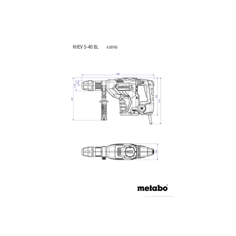 Metabo KHEV 5-40 BL 1150 W 500 tr/min SDS Max