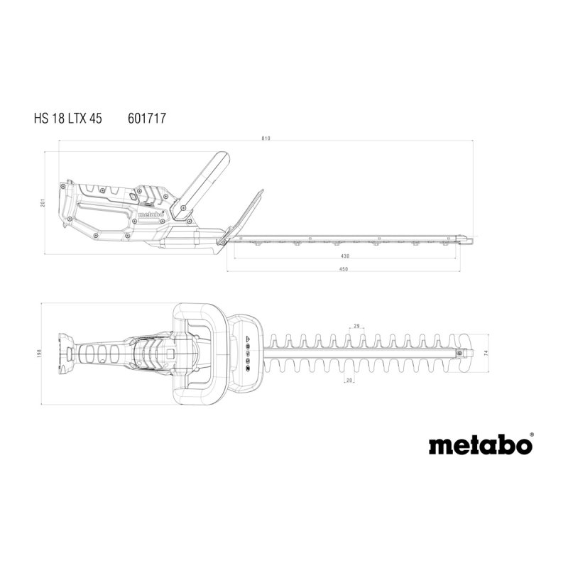 Metabo HS 18 LTX 45 Double blade 2 kg